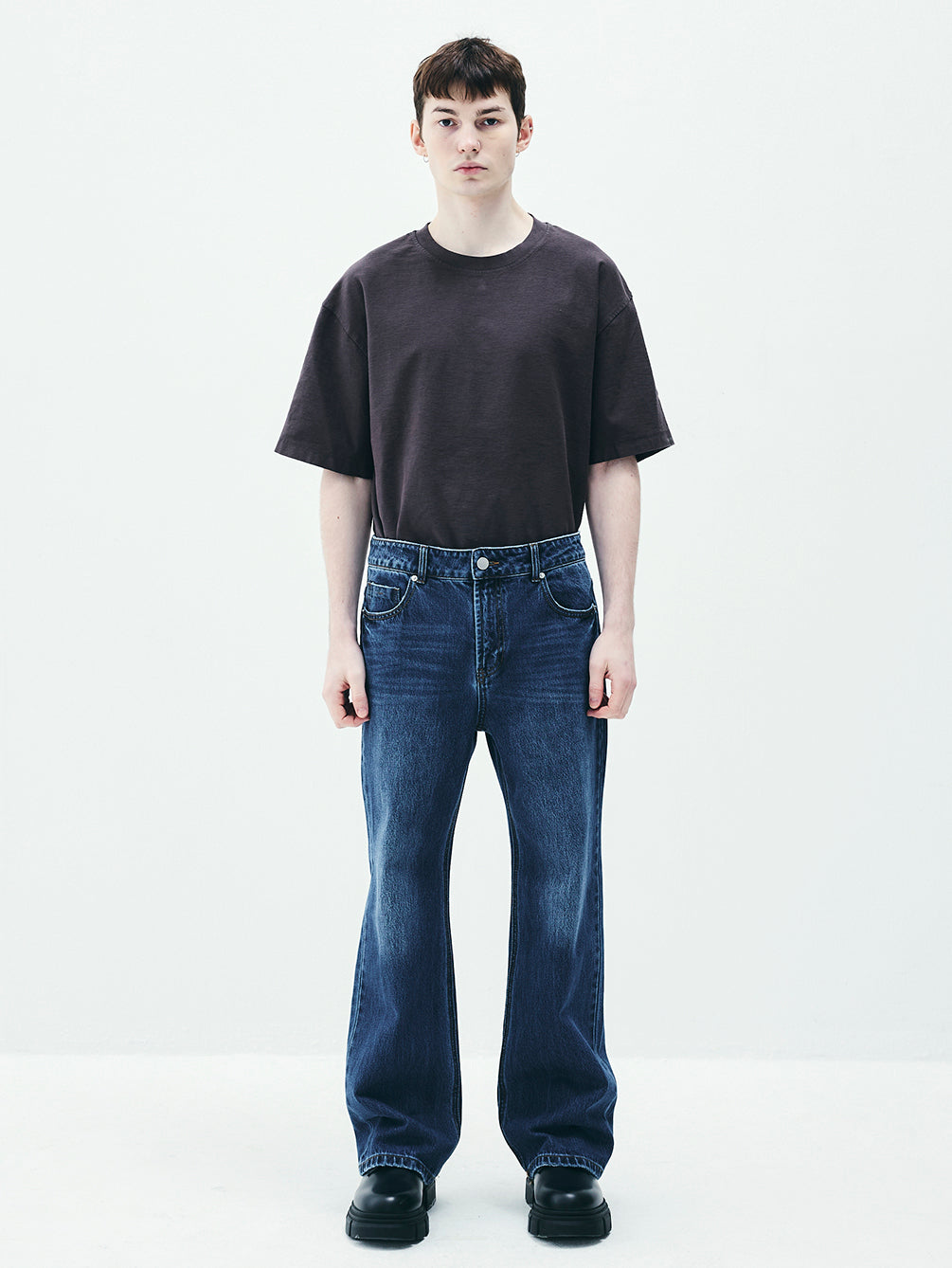RAS5006 Similar Semi Bootcut Denim Pants (UNISEX)