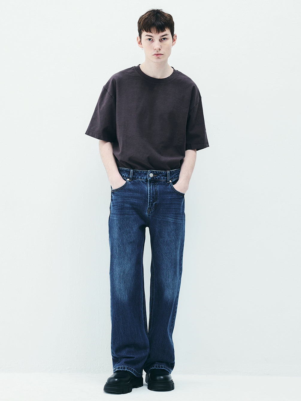 RAS5006 Similar Semi Bootcut Denim Pants (UNISEX)