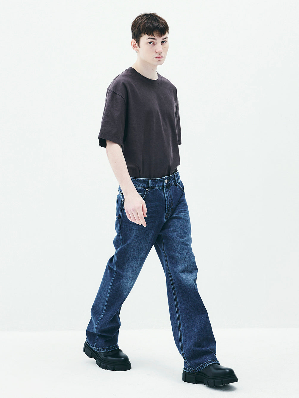 RAS5006 Similar Semi Bootcut Denim Pants (UNISEX)