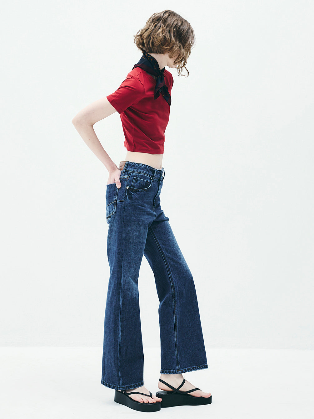 RAS5006 Similar Semi Bootcut Denim Pants (UNISEX)