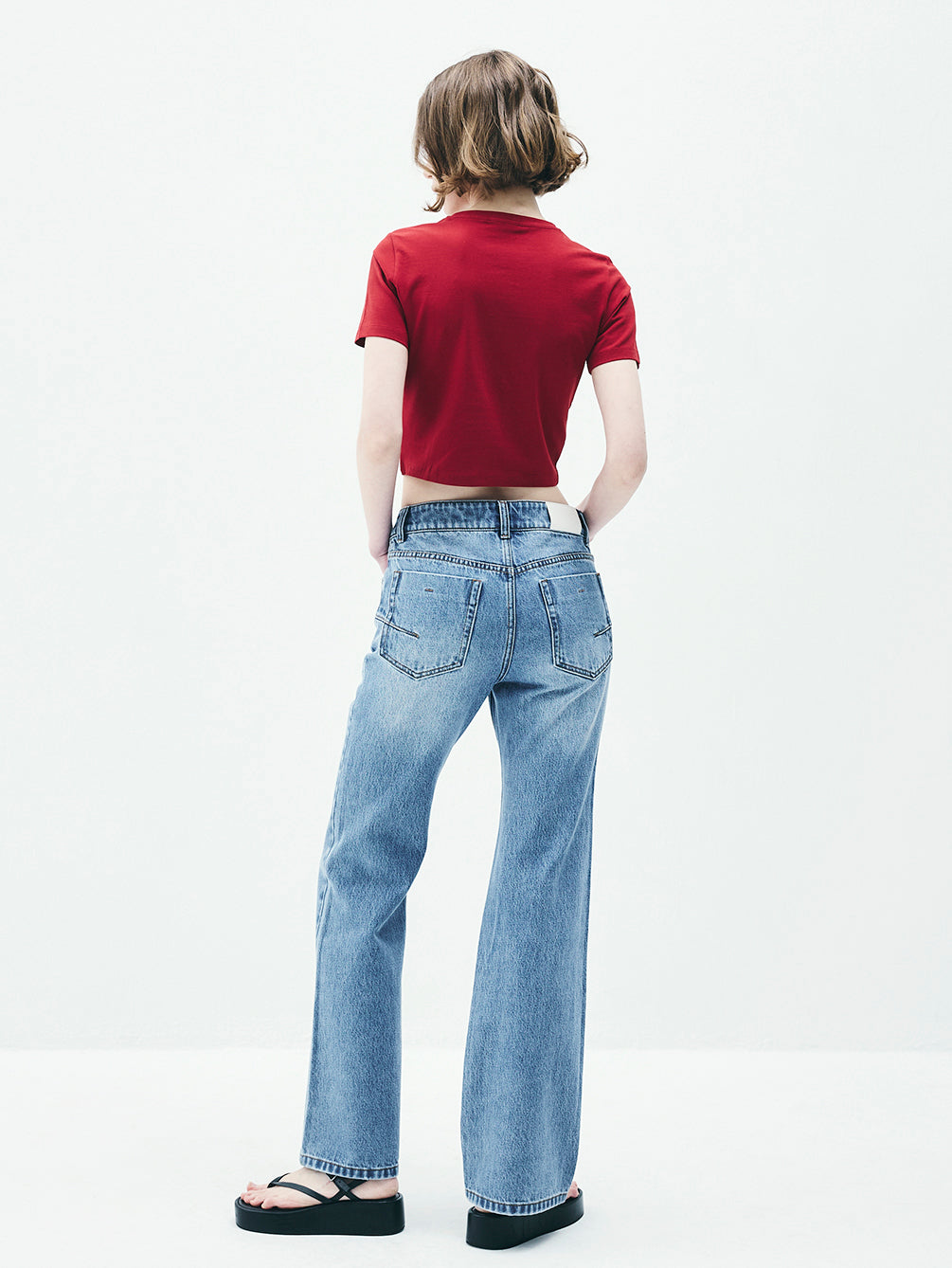 RAS5006 Similar Semi Bootcut Denim Pants (UNISEX)