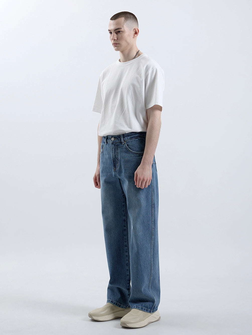 RD801 RELAXED STRAIGHT DENIM PANTS
