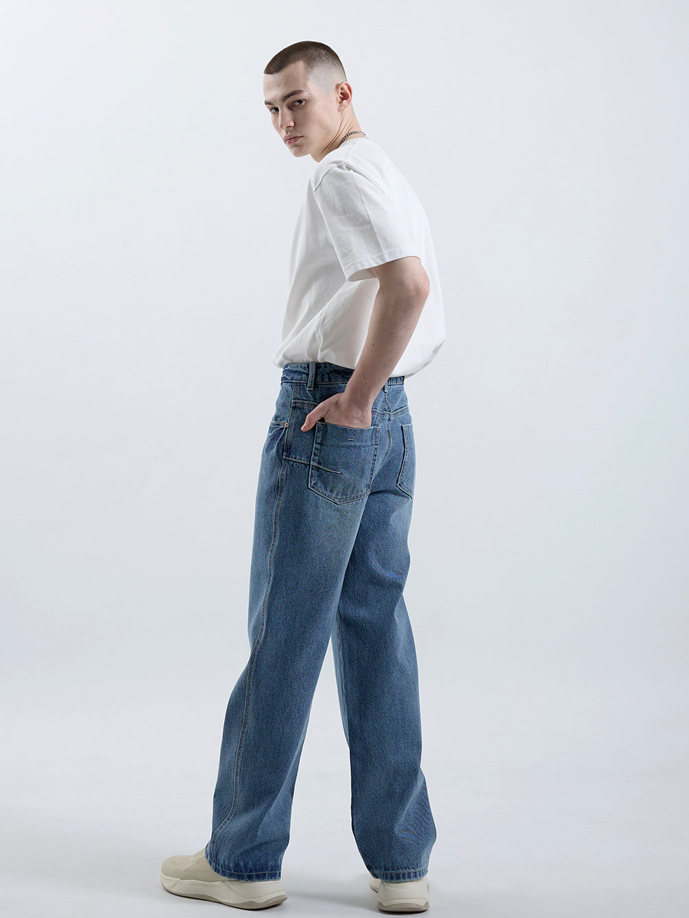 RD801 RELAXED STRAIGHT DENIM PANTS
