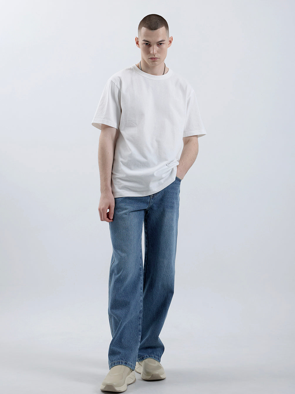 RD801 RELAXED STRAIGHT DENIM PANTS