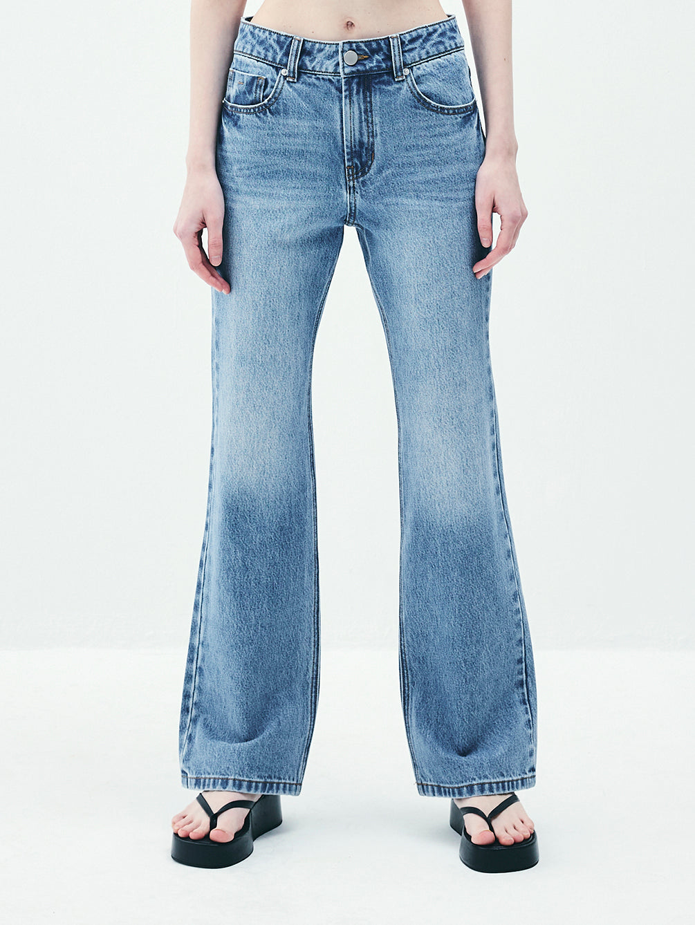 RAS5006 Similar Semi Bootcut Denim Pants (UNISEX)