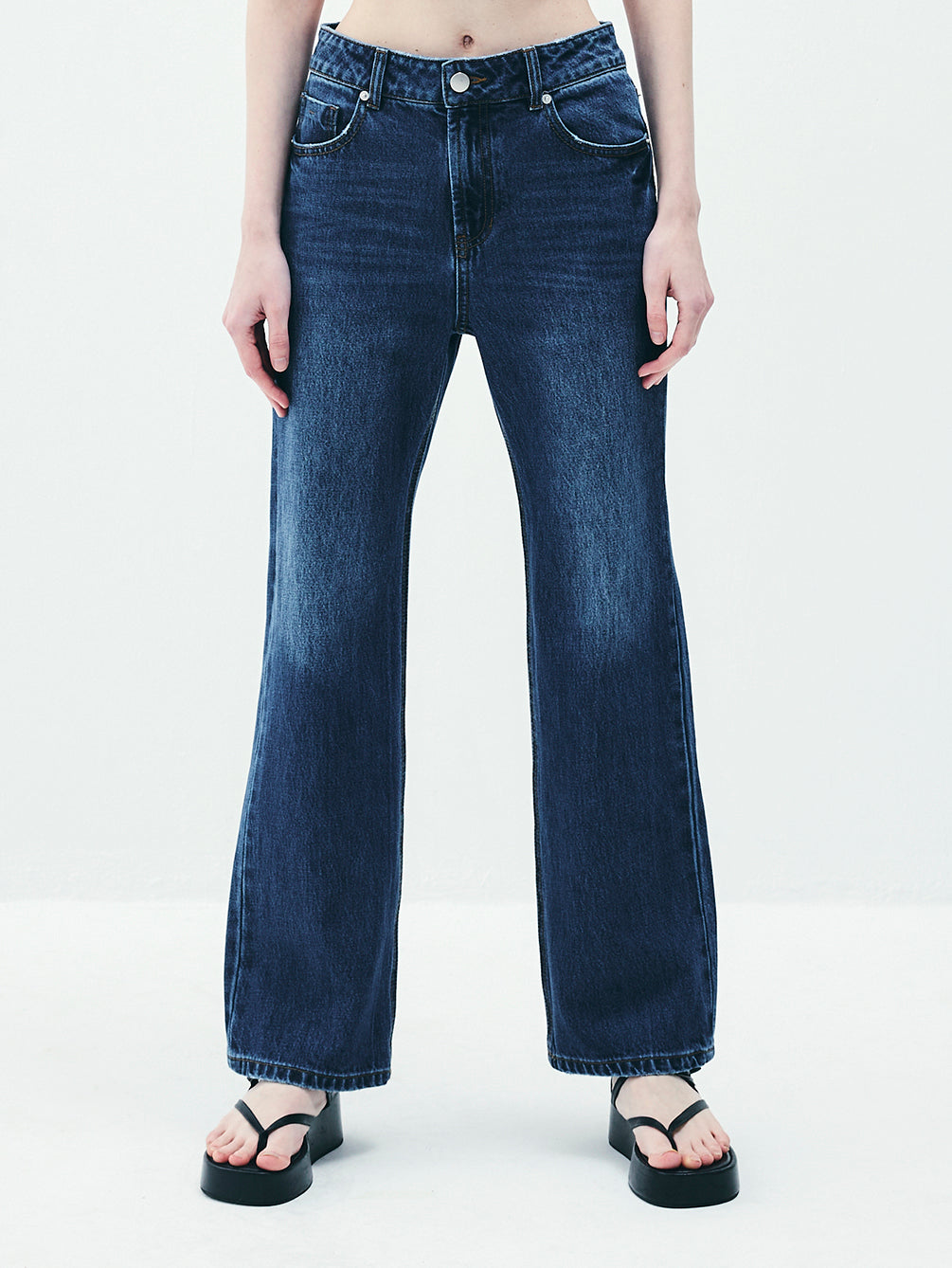 RAS5006 Similar Semi Bootcut Denim Pants (UNISEX)