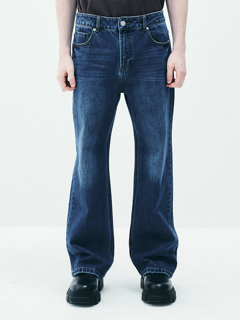 RAS5006 Similar Semi Bootcut Denim Pants (UNISEX)