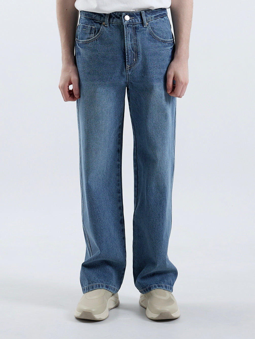 RD801 RELAXED STRAIGHT DENIM PANTS
