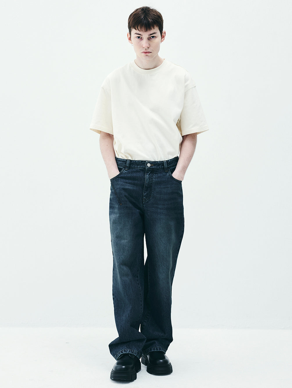 RAP5022 Semi Wide Fit Oil Jeans