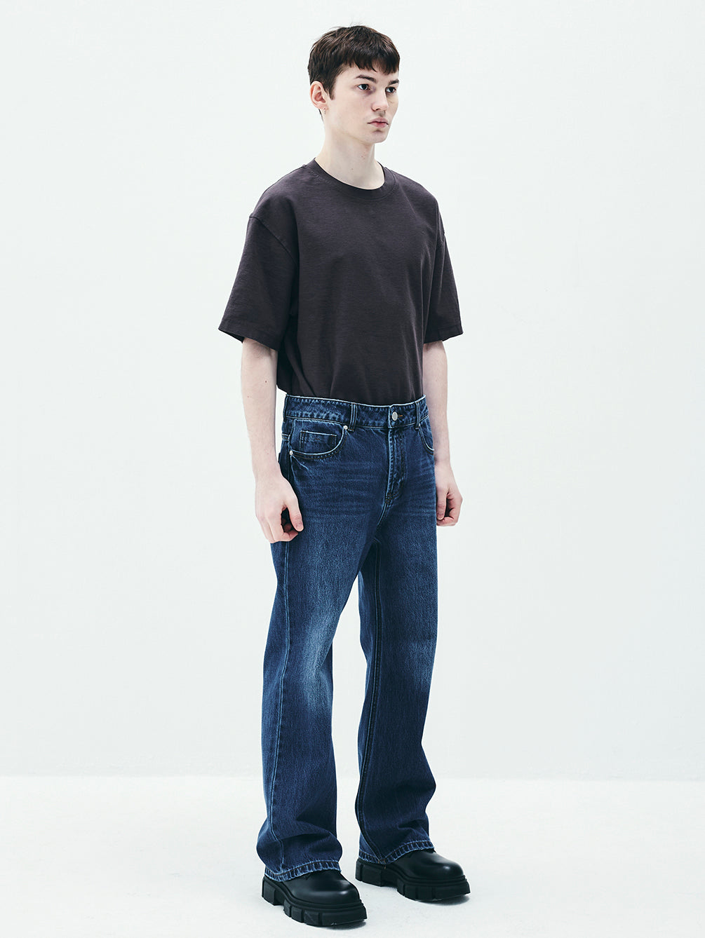 RAS5006 Similar Semi Bootcut Denim Pants (UNISEX)