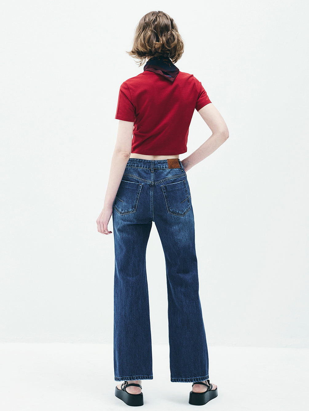 RAS5006 Similar Semi Bootcut Denim Pants (UNISEX)