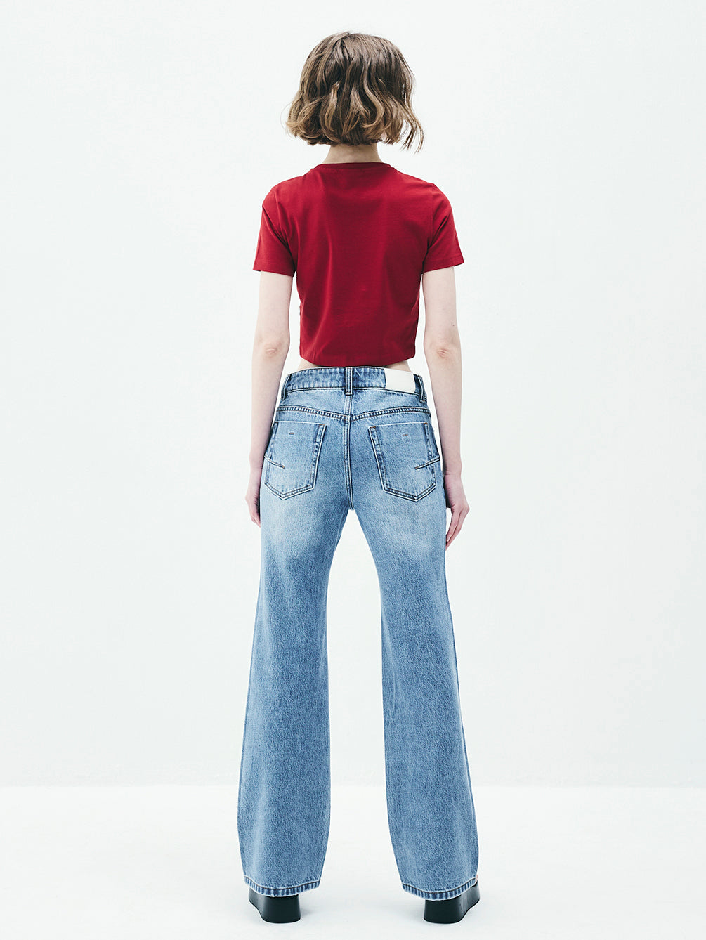RAS5006 Similar Semi Bootcut Denim Pants (UNISEX)