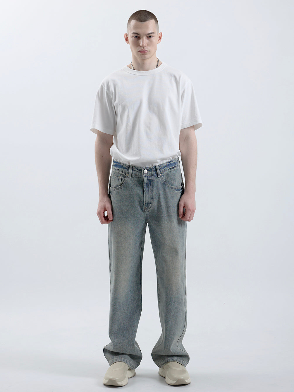 RD801 RELAXED STRAIGHT DENIM PANTS