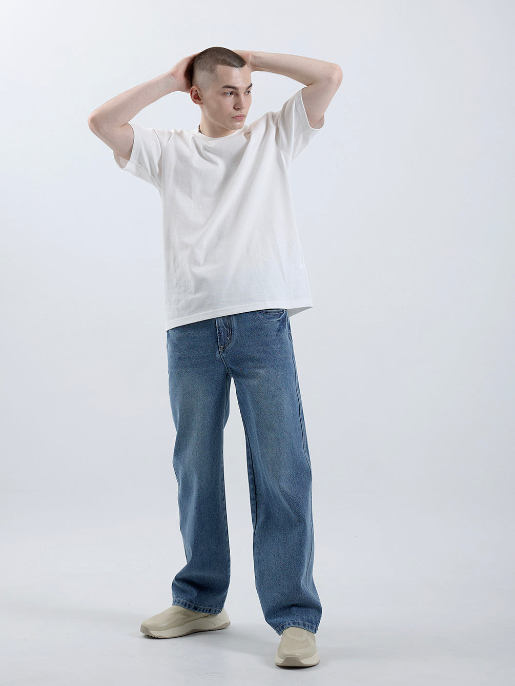 RD801 RELAXED STRAIGHT DENIM PANTS