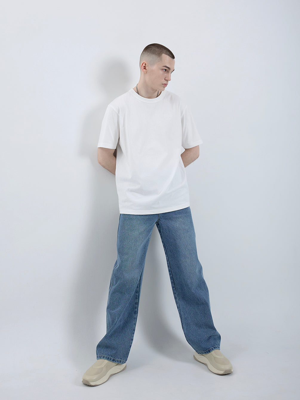 RD801 RELAXED STRAIGHT DENIM PANTS