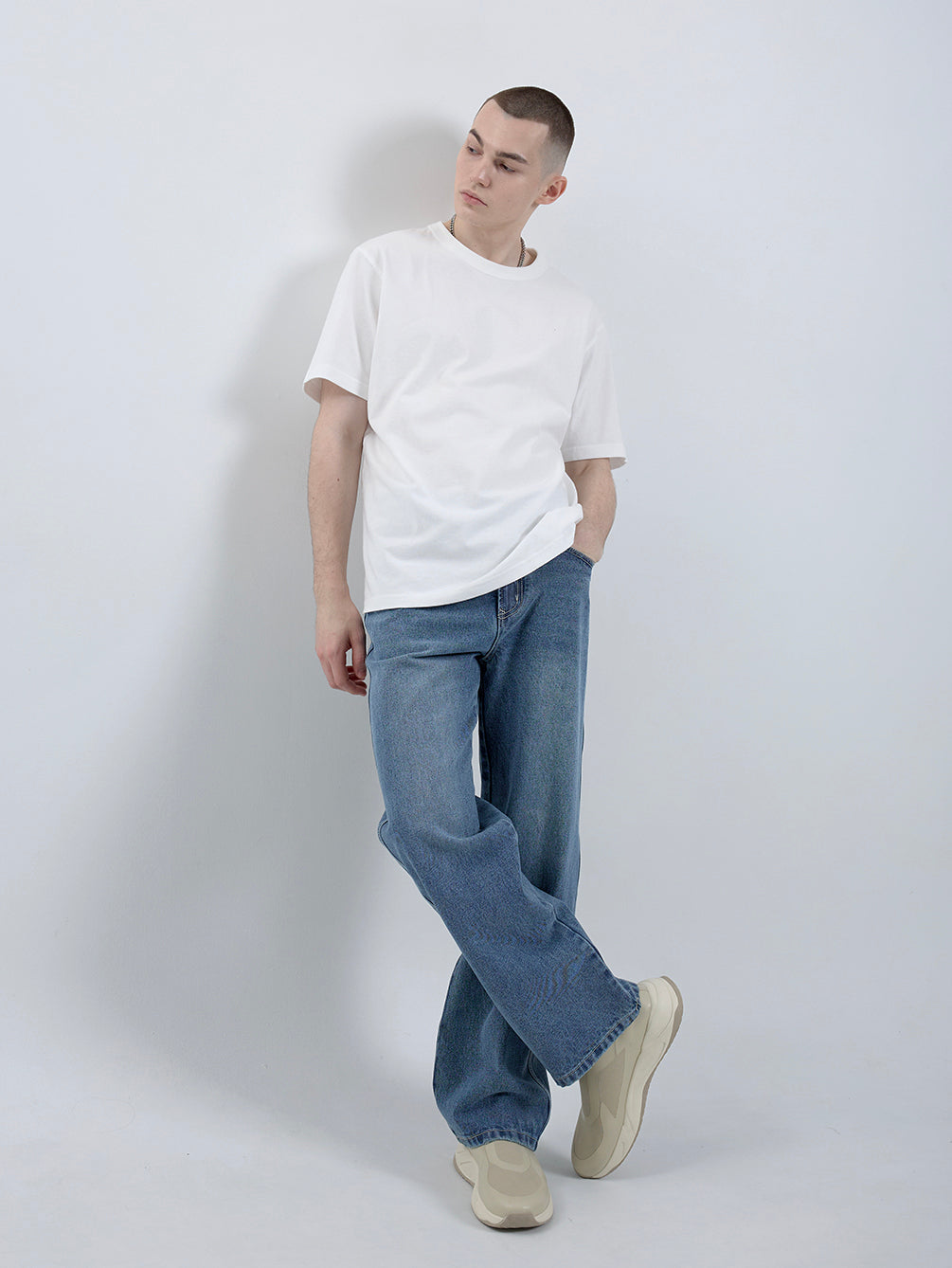 RD801 RELAXED STRAIGHT DENIM PANTS